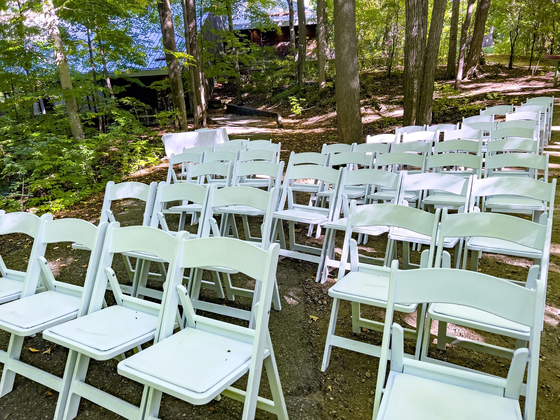 The Outdoor Wedding chairs in Kortright conservation area, Woodbridge, Canada